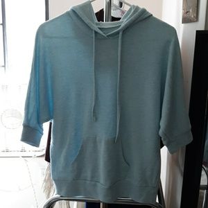 Maurice's sky blue short sleeved hoodie